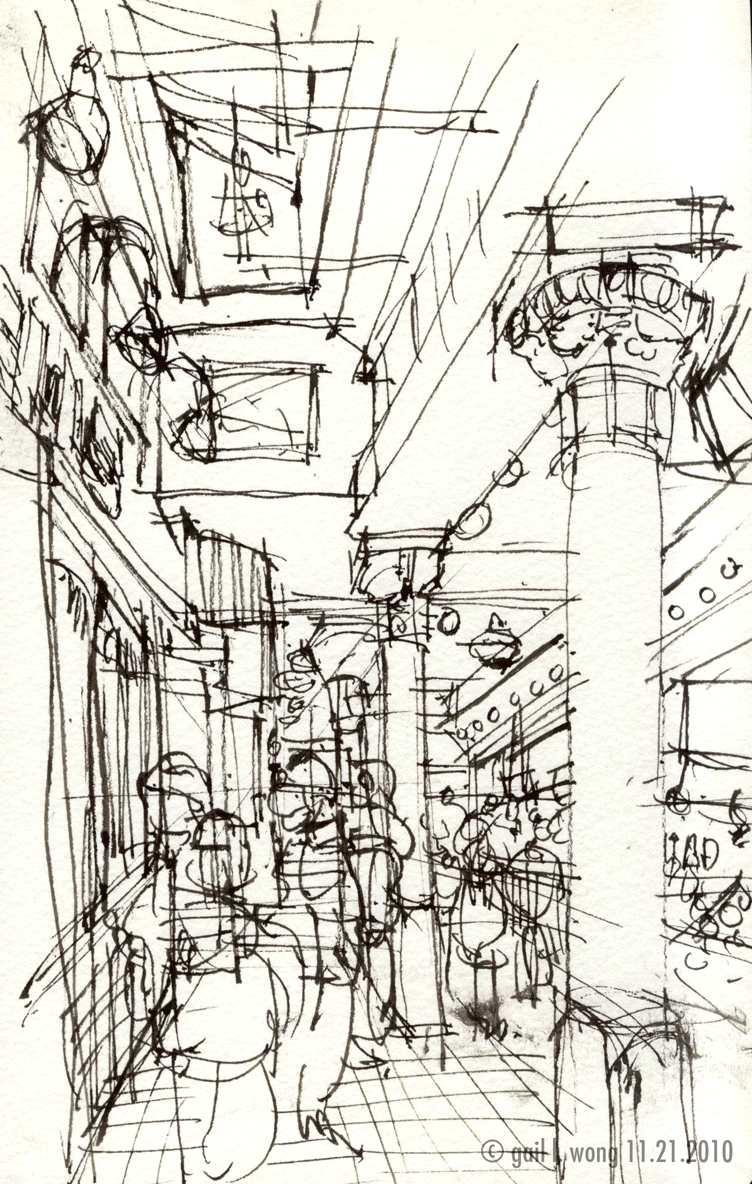 752x1184 Urban Sketchers Seattle Pike Place Decked Out For The Holidays! - Sketch Place