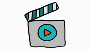 320x180 Play Movie Icon Sketch Illustration Hand Drawn Animation - Sketch Play
