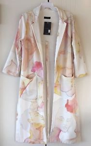 188x300 Womens Plural Miss Gladys Sym Choon Watercolour Sketch Long Trench - Sketch Plural