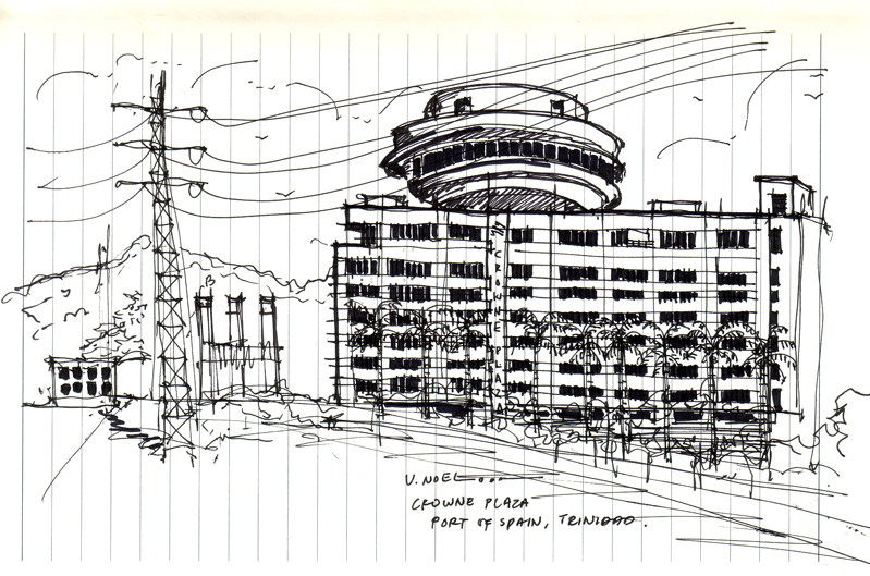 799x529 Architecture Sketch Crowne Plaza Port Of Spain, Trinidad The - Sketch Port