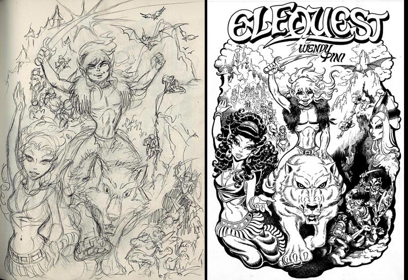 837x576 Elfquest - Sketch Portfolio