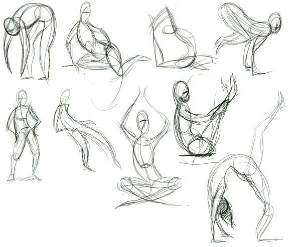 600x493 Quick Tip Create Dynamic Poses Using Gesture Drawing Drawings - Sketch Poses