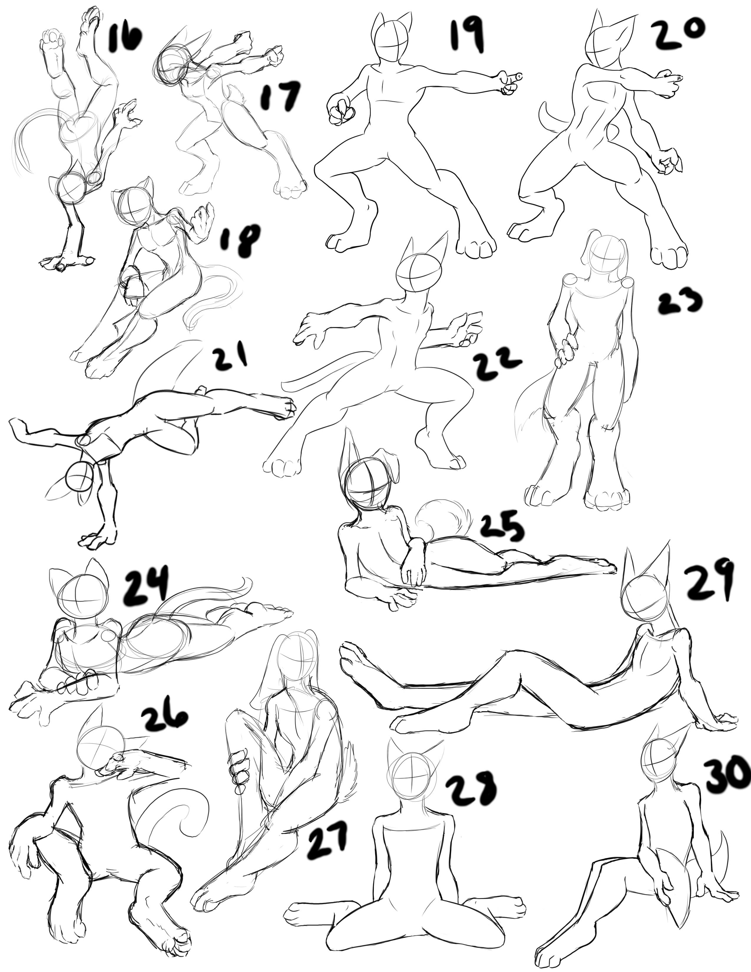 2550x3300 Second 15 Sketch Poses Weasyl - Sketch Poses