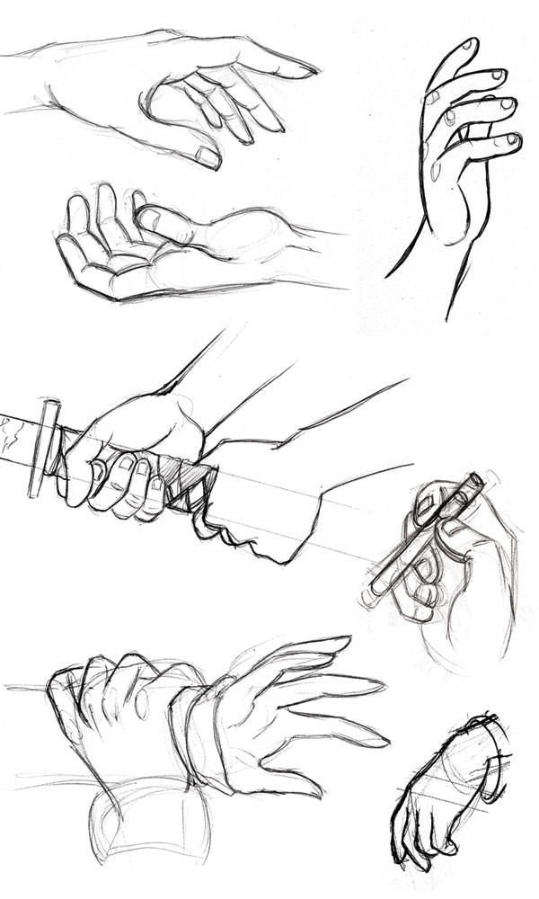 600x1000 Human Anatomy Fundamentals How To Draw Hands - Sketch Practice For Beginners