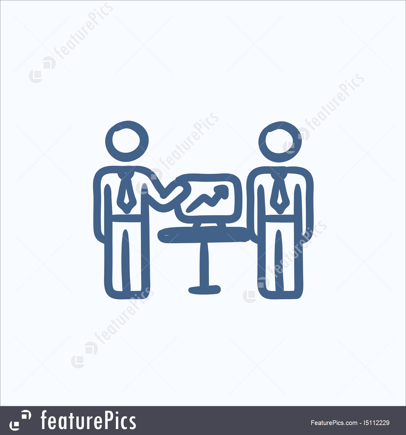 1300x1392 Illustration Of Business Presentation Sketch Icon. - Sketch Presentation