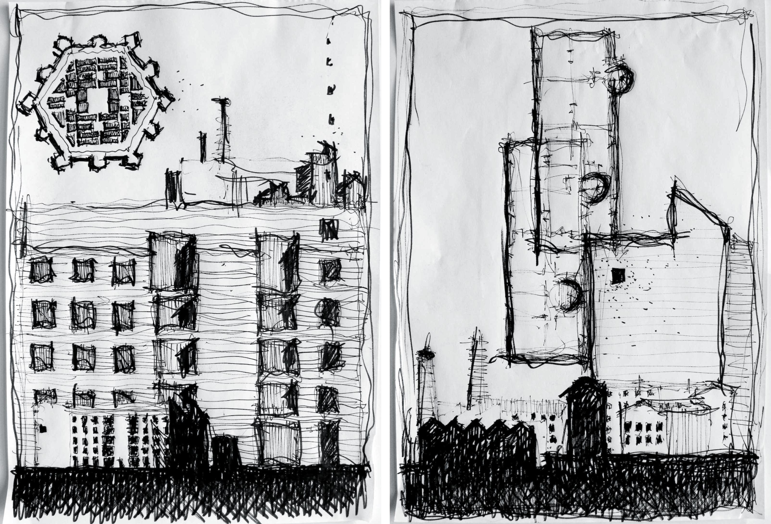 3207x2180 Sketch Studies For Dissolution Of Scale Presentation - Sketch Presentation