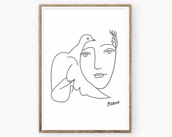 340x270 Picasso Print Picasso Sketch Print Picasso Wall Art Pablo Etsy - Sketch Print