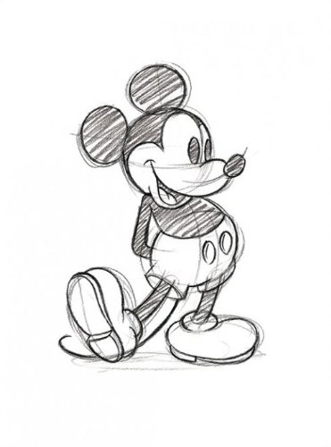 371x500 Childrens Walt Disney Mickey Mouse Sketch Print 60x80cm Amazon.co - Sketch Print
