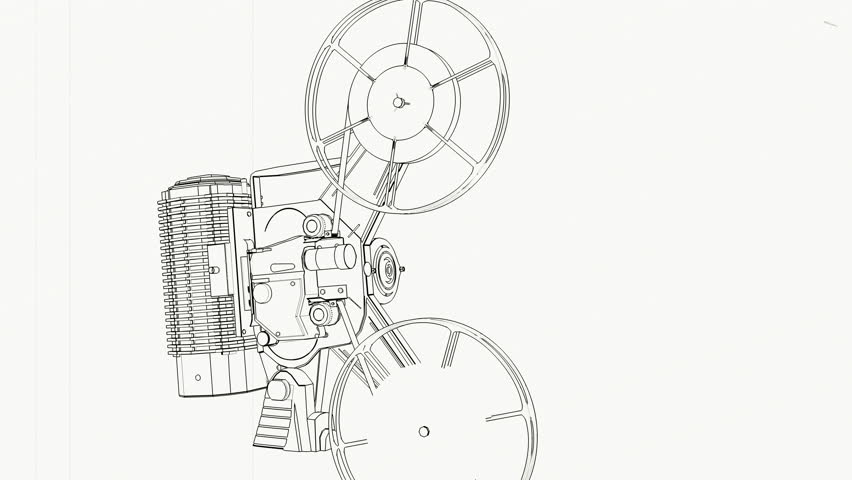 852x480 Stylized (Sketch) Animation Of Vintage Stock Footage Video (100 - Sketch Projector