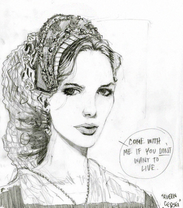 620x706 Queen Cersei Sketch 06.02.2011 By Tomasoverbai - Sketch Queen
