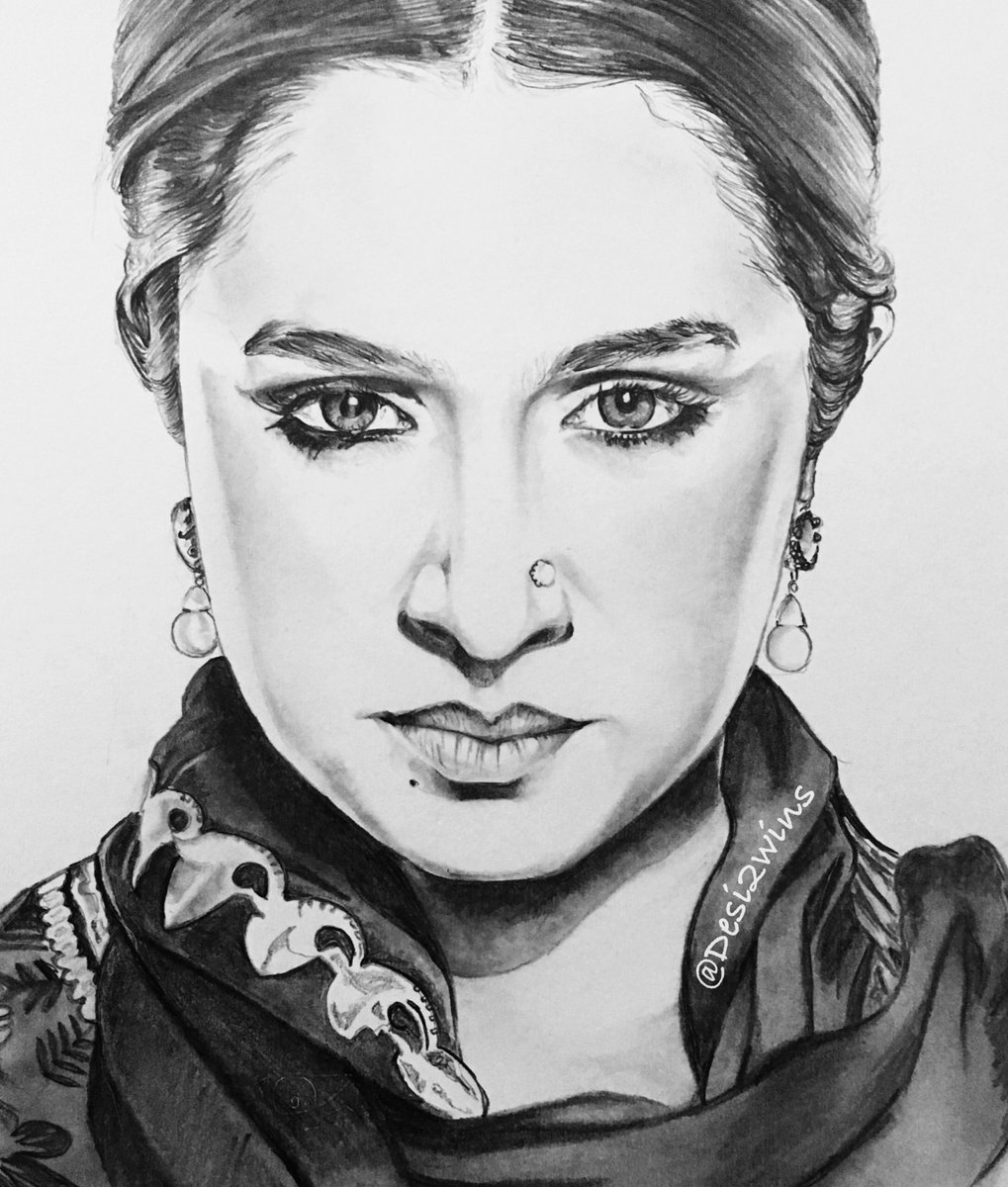 1019x1200 Desi2wins On Twitter A Sketch Of The Queen Of Bollywood - Sketch Queen