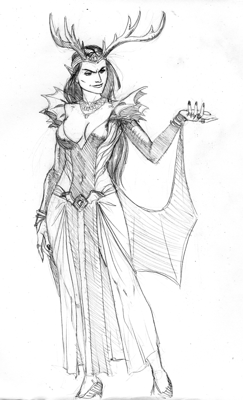 800x1316 Elf Queen Sketch 1 By Reillybrown - Sketch Queen