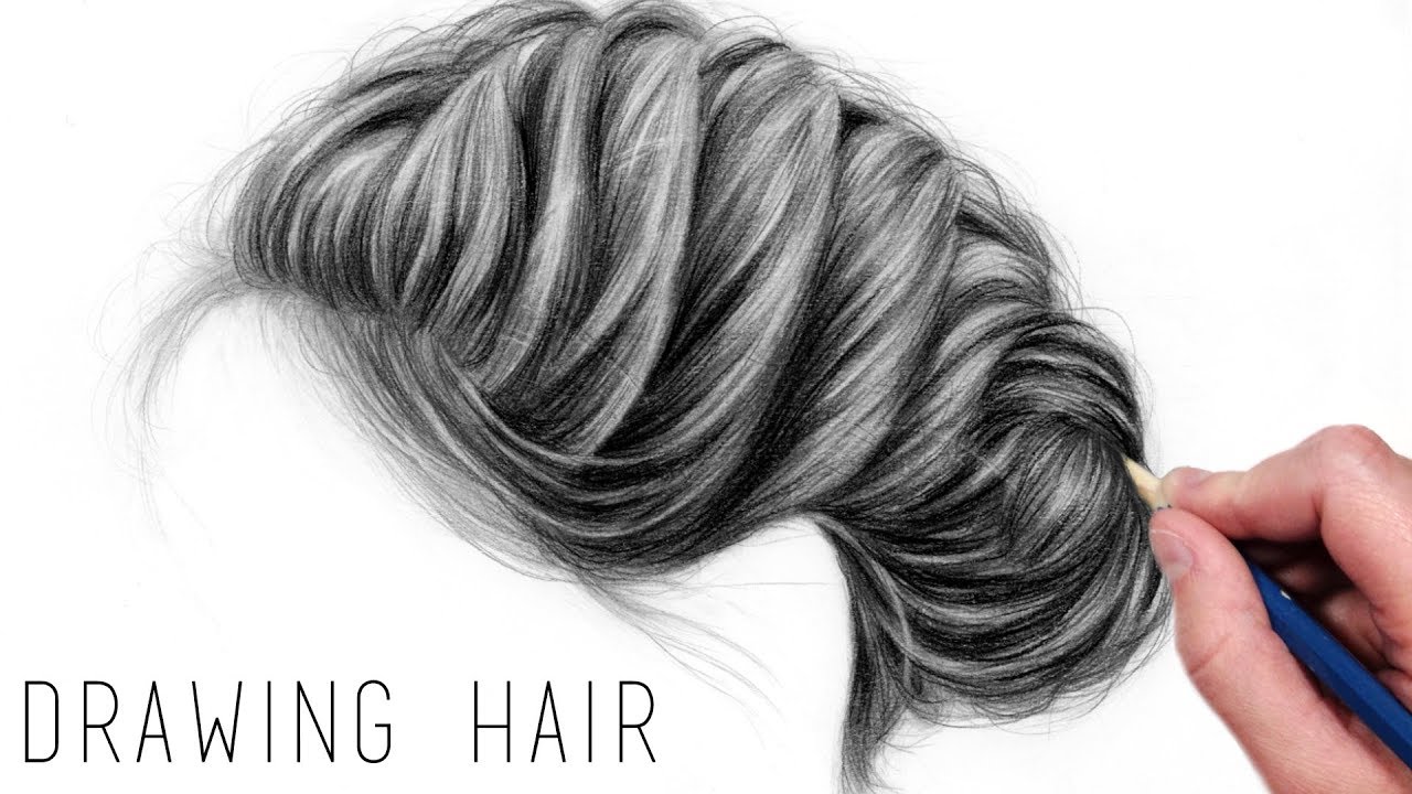 1280x720 How To Draw Realistic Hair With Graphite Pencils Drawing - Sketch Realistic Hair