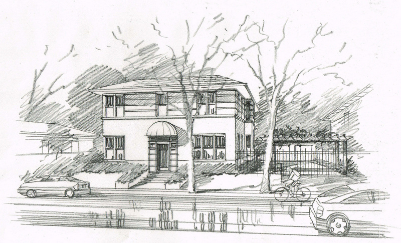 800x485 Pencil Sketch Rendering Of Proposed Residential Building In San - Sketch Rendering