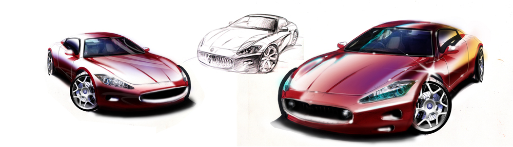 1000x288 Car Sketch Amp Rendering 1 Arttech Design Korea - Sketch Rendering