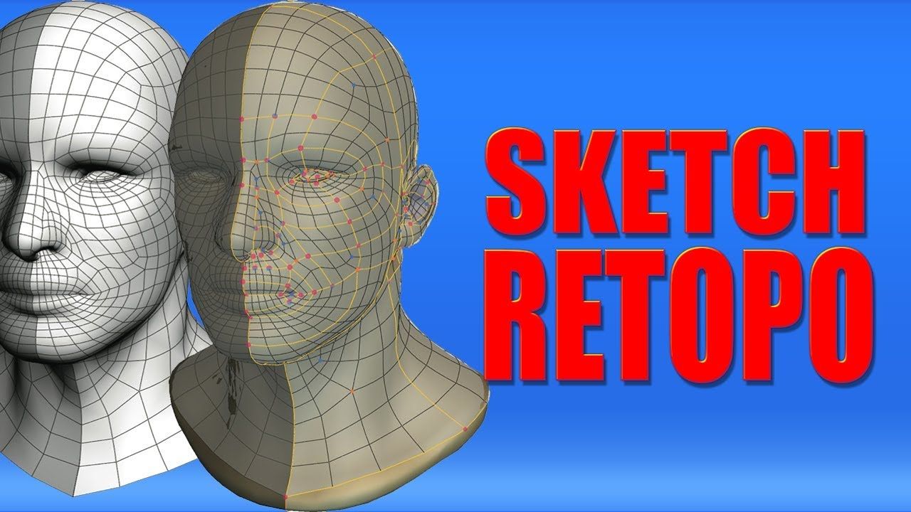 1280x720 Sketch Retopo Retopologia Facil E Profisional Retopologia - Sketch Retopo