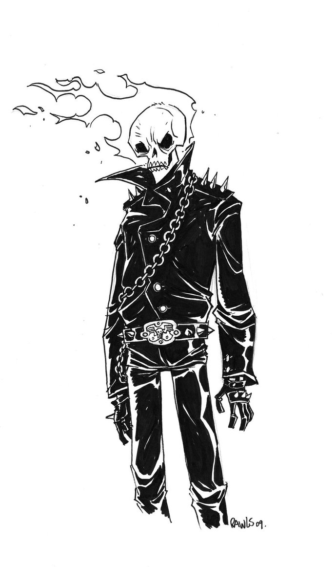 689x1160 Ghost Rider Sketch By Darrenrawlings - Sketch Rider
