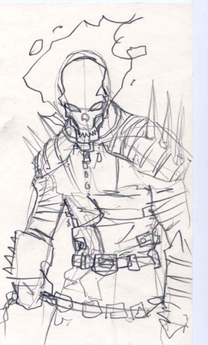 694x1151 Ghost Rider Sketch By Gabos - Sketch Rider