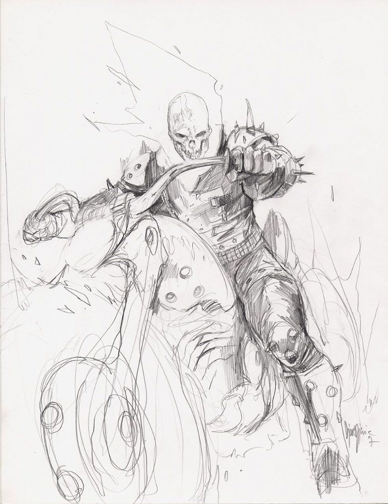 771x1000 Ghost Rider Artwork Sketch - Sketch Rider