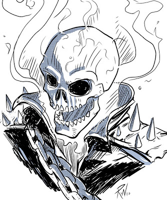 334x400 Monstersketch Ghost Rider Sketch - Sketch Rider