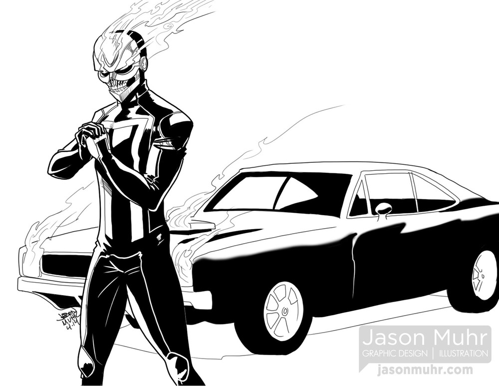 1000x773 Daily Sketch New Ghost Rider Jason Muhr - Sketch Rider