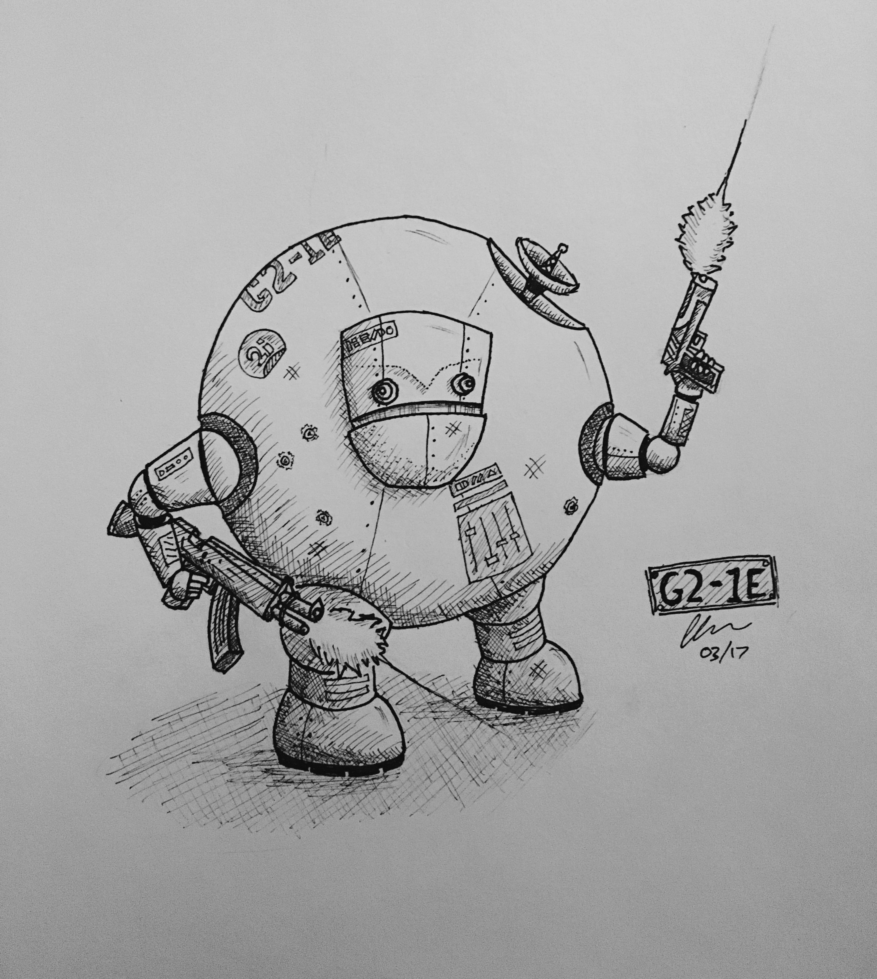 3021x3373 Robot Sketch - Sketch Robot