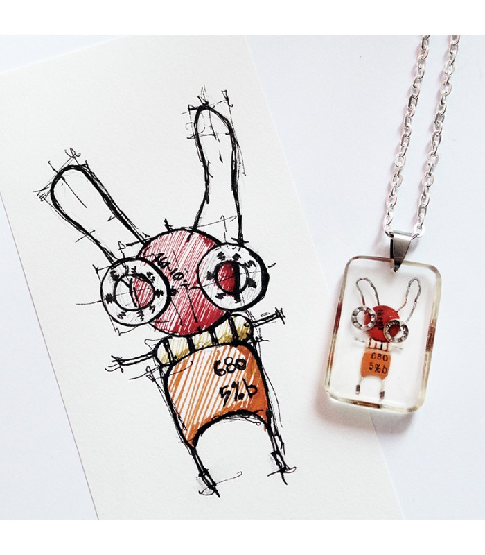 700x800 Custom Drawing After Tiny Biggie Robot - Sketch Robot