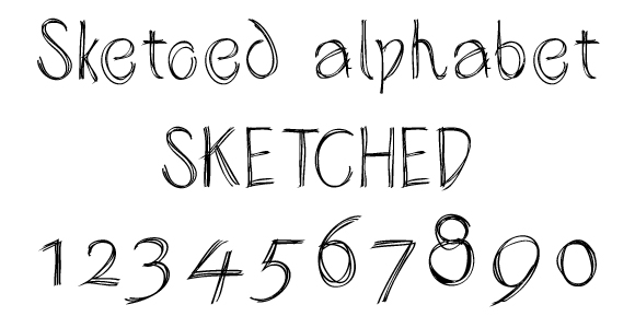 580x300 30 Sketched Fonts For Designers - Sketch Rockwell Font