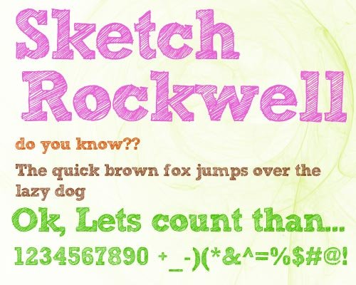 500x400 35 Free Modern Fonts For Designer Free Fonts All Free Web - Sketch Rockwell Font