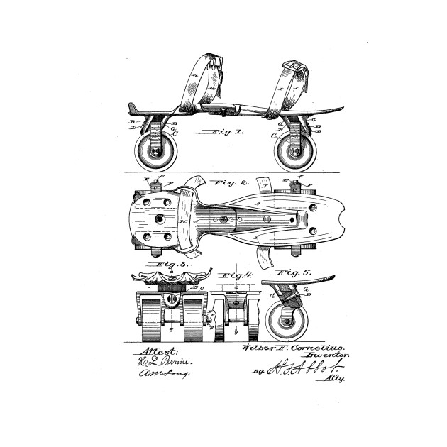 630x630 Roller Skate Design Patent Drawing - Sketch Roller