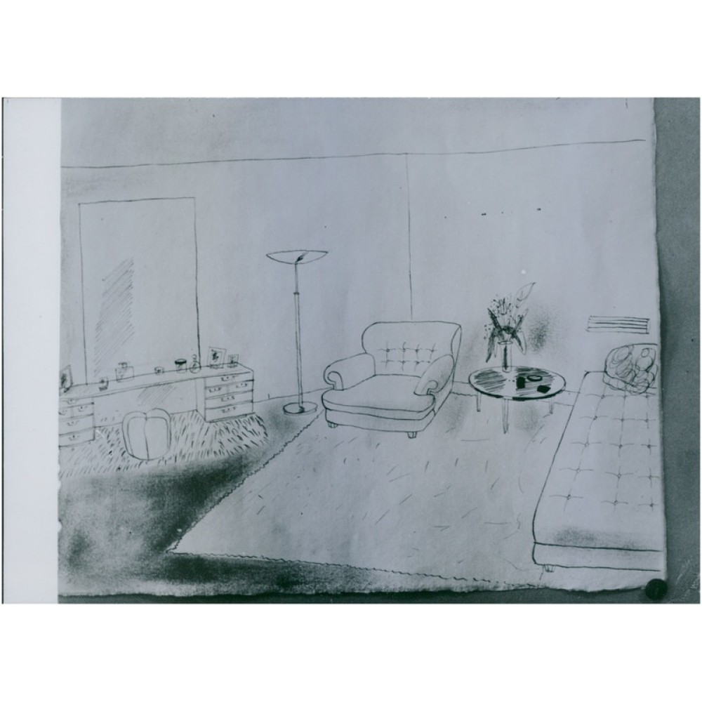 1000x1000 Sketch Of Rooms From Svenska Housing Exhibition - Sketch Rooms