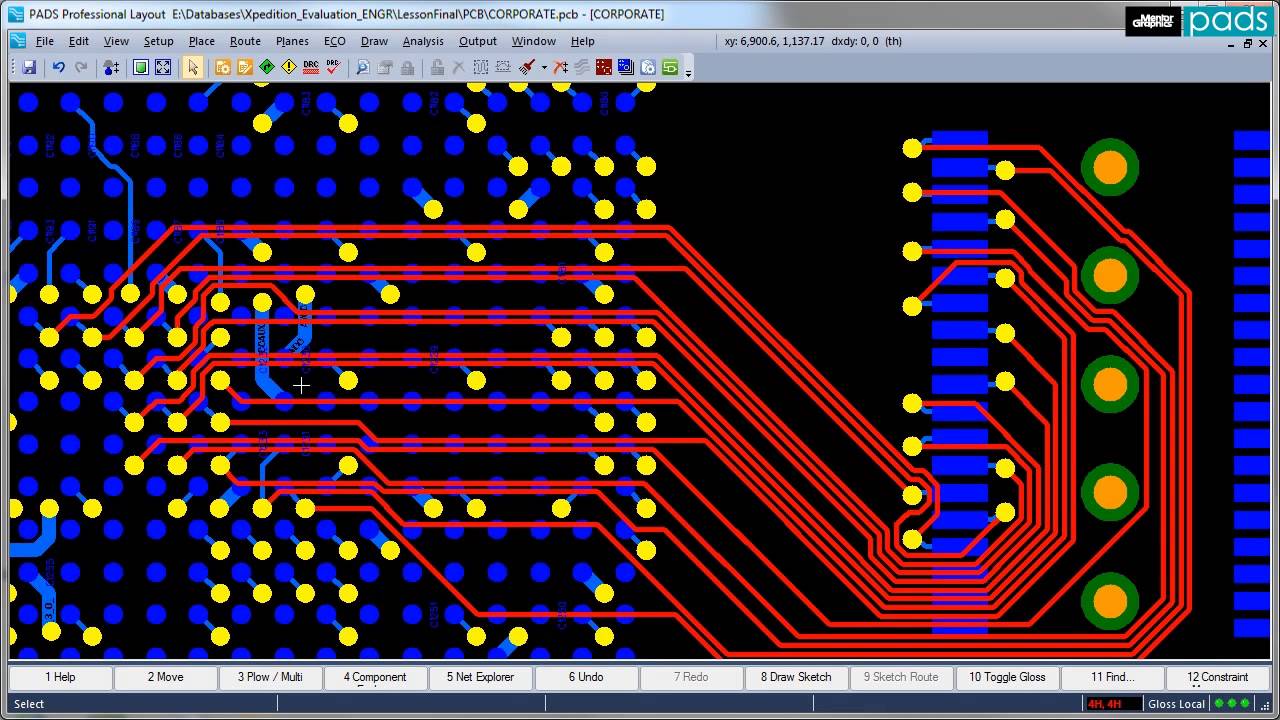 1280x720 Pcb Sketch Router (Mentor Graphics) - Sketch Route