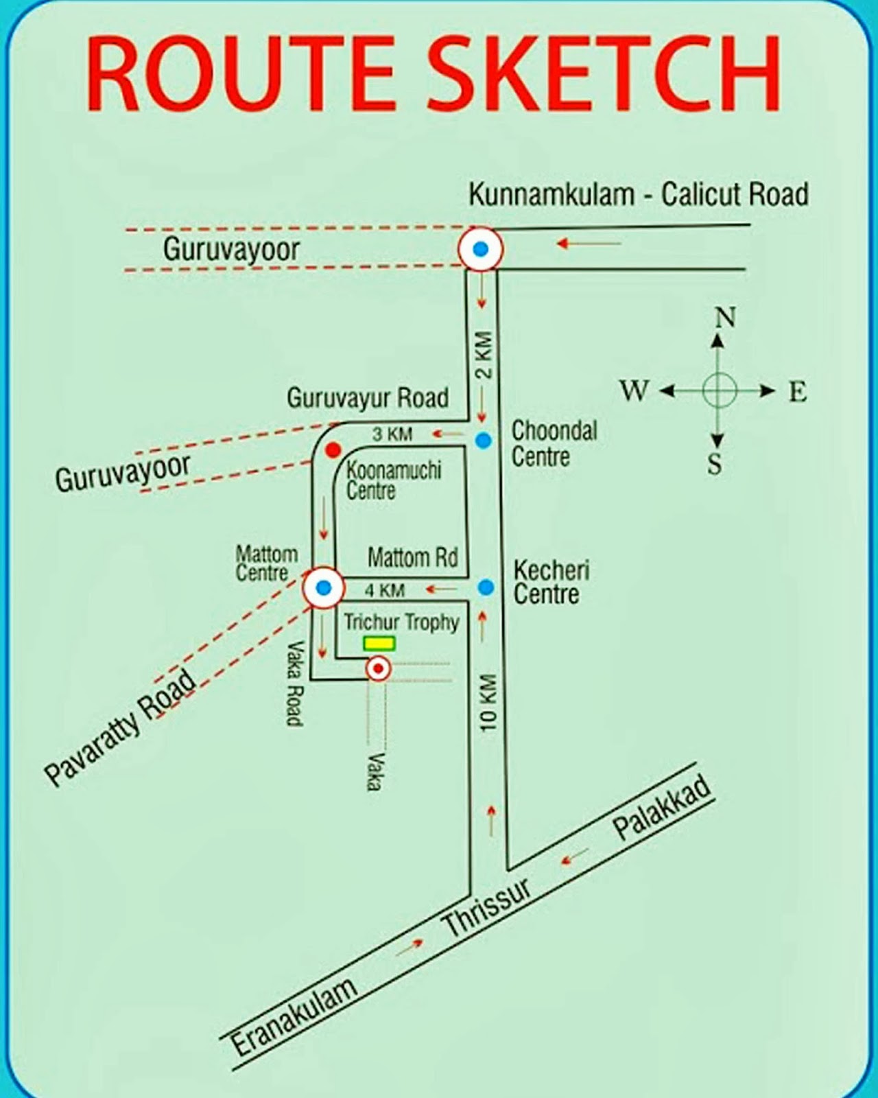 1280x1600 Trichur Trophies Route Sketch - Sketch Route