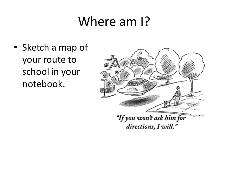 960x720 Where Am I Sketch A Map Of Your Route To School In Your Notebook - Sketch Route