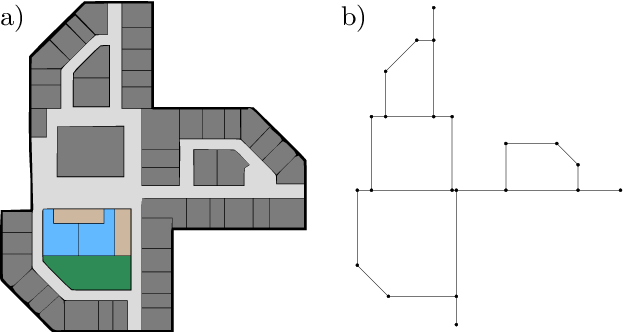 623x332 A) Sketch Of A Floor. B) Corresponding Route Graph. Download - Sketch Route
