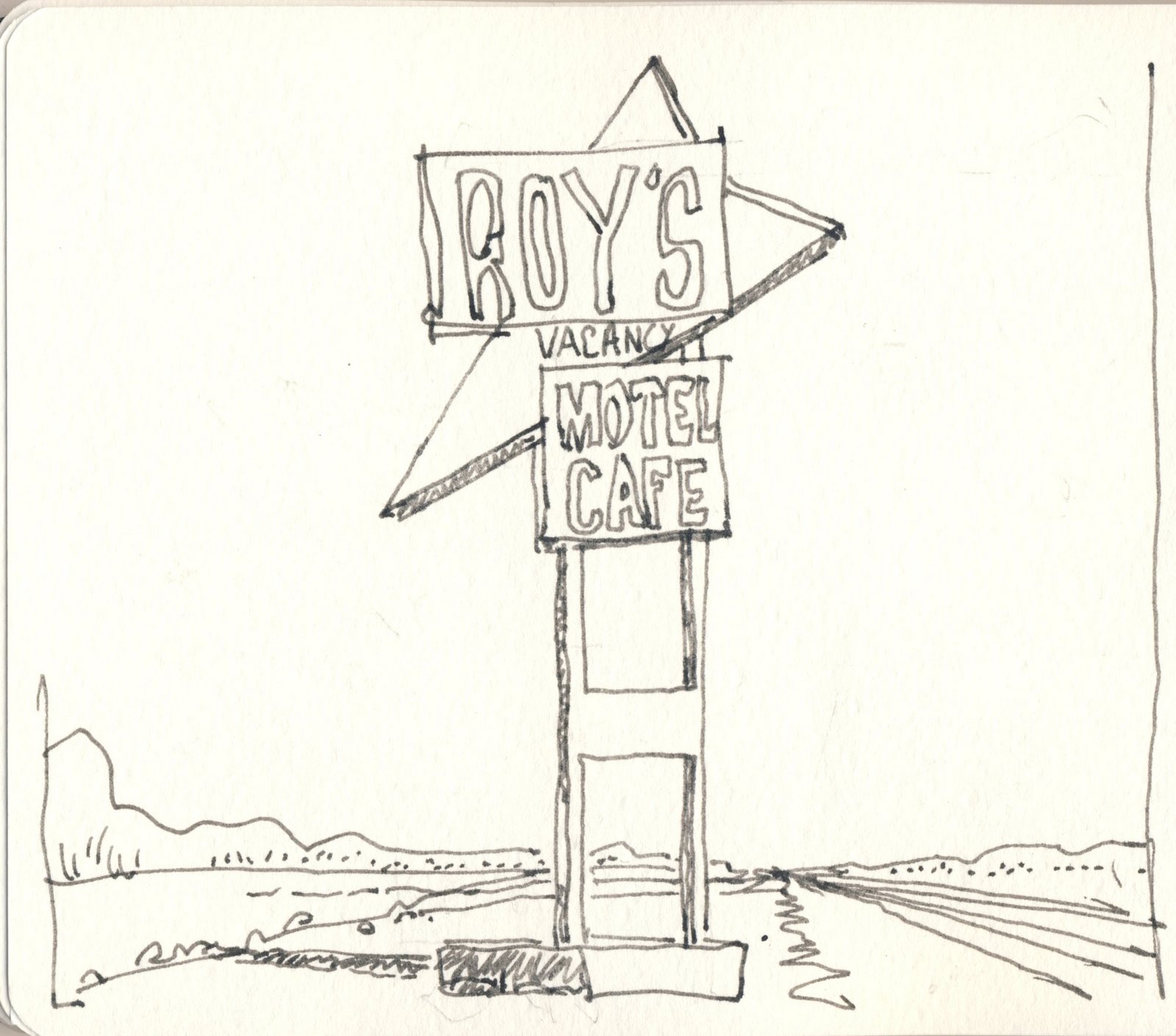 1600x1410 Rene Fijten Sketches Route 66 - Sketch Route
