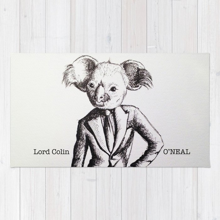 700x700 Koala (Sketch) Rug By Lordcolinoneal Society6 - Sketch Rug