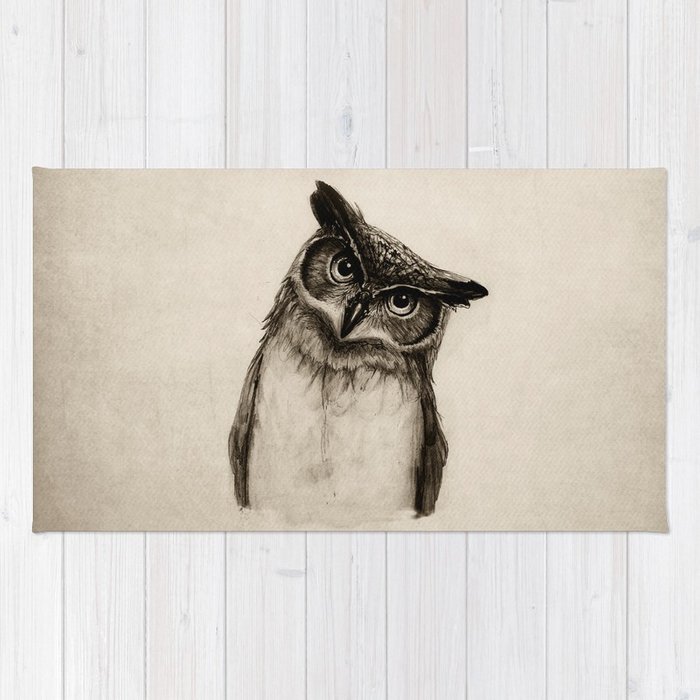 700x700 Owl Sketch Rug By Isaiahstephens Society6 - Sketch Rug