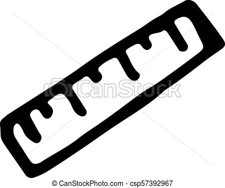 450x376 Handdrawn Doodle Ruler Cone Icon. Hand Drawn Black Sketch. Sign - Sketch Ruler