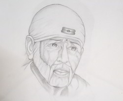 250x205 Portrait Sketch Of Sai Baba, Size A4 Sheet, Rs 300 Piece Id - Sketch Sai