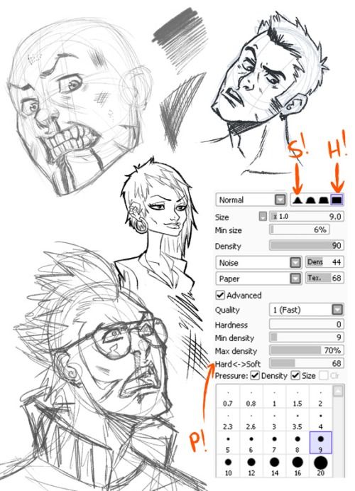 500x691 Sketch Brush Settings For Sai Drawing Studies - Sketch Sai