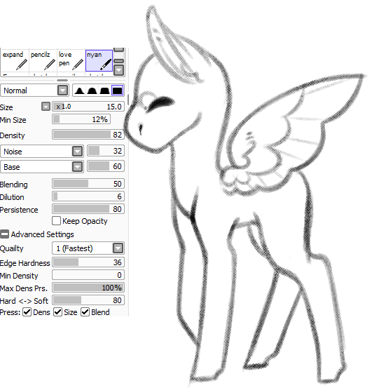 531x553 Sketch Brush Settings By 04tobizbits Paint Tool Sai Brush - Sketch Sai