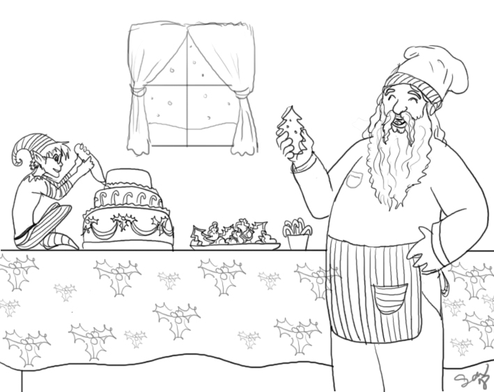 709x563 Christmas Sketch Silverglove By Captain Savvy - Sketch Savvy