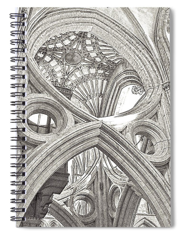 770x1000 Wells Cathedral Interior Lines And Shapes Sketch Grey Spiral - Sketch Shapes