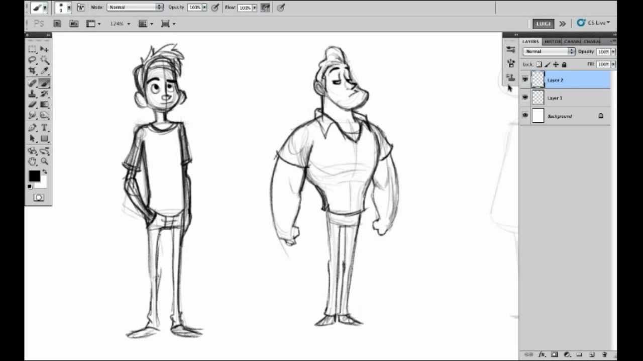 1280x720 Character Shape Sketching 1 - Sketch Shapes