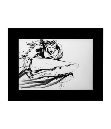 430x500 Zombie Sketch (Shark) Mondo - Sketch Shark