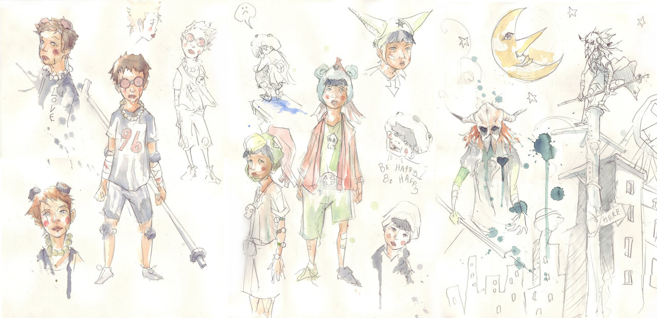 1280x620 Tekkonkinkreet Sketch Sheet By Johndevlin - Sketch Sheet