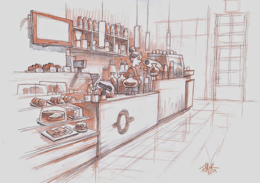 854x600 Paac Art The Blog Coffee Shop Sketch - Sketch Shop