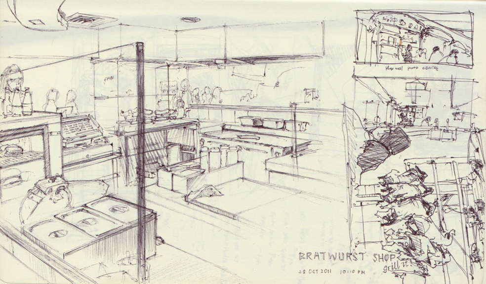 984x575 Bratwurst Shop Calvin Sketches - Sketch Shop