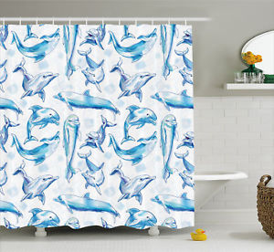 300x276 Ocean Life Shower Curtain Sketch Of Dolphins Print For Bathroom 70 - Sketch Shower Curtain